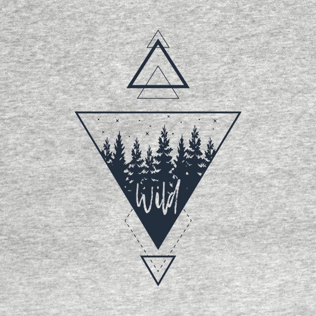 Nature. Wild Forest. Double Exposure. Geometric Style by SlothAstronaut